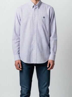 Boys Size 14 Lauren Ralph Lauren Pastel Blue And Pink Check Button-Down Shirt